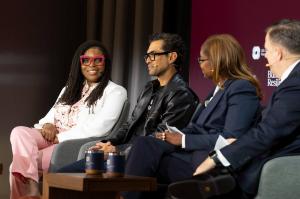 Panel discussion at the U.S. Chamber Foundation Building Resilience Conference featuring Natasha Broxton and other business leaders.