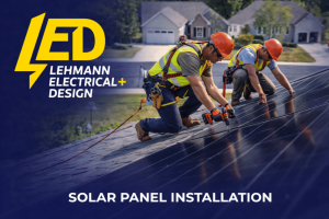 Homeowners across Milwaukee and Waukesha counties are expressing a growing interest in residential solar panel installations as a direct response to a noticeable increase in local utility rates Lehmann electrician team doing solar panel installation in Milwaukee