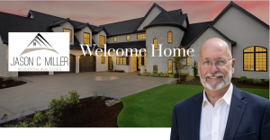 Jason with logo in front of a luxury home