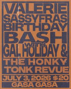 Louisiana performer and musical entertainer Valerie Sassyfras is inviting fans, friends, and partygoers to celebrate her birthday in unforgettable fashion on July 3 with a high-energy evening of live music, dancing, and signature Sassyfras flair Valerie Sassyfras New Orleans Live Music Show