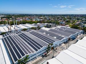 Commercial rooftop solar PV system installed at Liwayway Marketing Corporation Main Factory, designed and implemented by Solaren Renewable Energy Solutions Corp for industrial energy savings and reliable clean power generation.