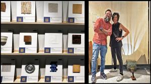 First Sustainable & Recycled Materials Library in the Country to Launch at San Francisco State University 15 Richard Ortiz and JD Beltran with the hempcrete block sustainable mobile display wall they designed