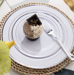 Wonderful Party Unveils Summer 2026 Disposable Tableware Collection Ahead of Wedding and Outdoor Party Season 11 Wonderful Party-60PCS Silver Plastic Plates - Elegant Disposable Plates for Wedding, Birthday Party