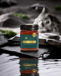 Australian Wildflower's Bestselling Dwutta Honey Arrives at Jones the Grocer in Abu Dhabi and Dubai 14 Australian Wildflower Dwutta (Blackbutt) TA35+ amoungst rocks in a reflection pool