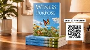 Cover of Wings of Purpose book, curated by M. Teresa Lawrence of The Trueness Project. Photo: The Trueness Project.