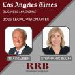 Reuben Raucher & Blum Attorneys Tim Reuben and Stephanie Blum Recognized as 2026 Legal Visionaries by Los Angeles Times