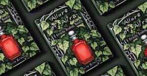 Author and game designer David Grimsby has launched Allure of Alira: A Grimsby Academy Novella, the opening installment of a planned thirteen-book series spanning four years at a school built for the Lineaged, the world's supernatural and magically inclined Illustrated cover art for Allure of Alira: A Grimsby Academy Novella by David Grimsby, shown in a repeating angled pattern against a dark background. The cover features dense green ivy surrounding an ornate black frame and a glowing red potion bottle at t