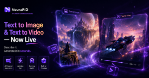 May 21, 2026 - Neural4D, the AI generation platform developed by DreamTech, has launched two new generative AI features: Text to Image and Text to Video, bringing high-quality 2D content generation to its growing suite of creative tools A seamless AI creative pipeline showing a 2D image generated from text being converted into a fully rigged 3D asset using Neural4D.