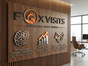 FOXVISITS LTD Launches AI-First Local SEO Service for Cypriot Businesses in Paphos, Larnaca and Nicosia FOXVISITS LTD digital marketing agency office board with company logo and brand identity wall display