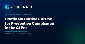 Confinaid logo on dark navy background with the headline