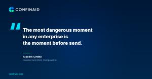 Confinaid quote card featuring the statement