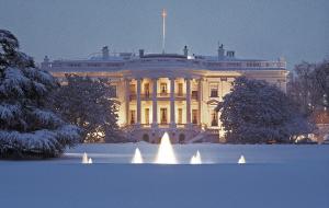 From Blizzards to Blossoms 15 White House in the snow.