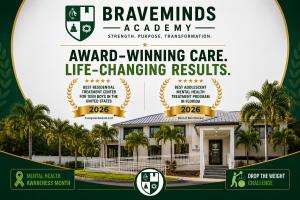 Braveminds Academy award-winning adolescent mental health treatment center for teen boys in Largo Florida recognized nationally and statewide in 2026