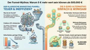 Infografik Gegenüberstellung Funnel - 5 Euro Universum
