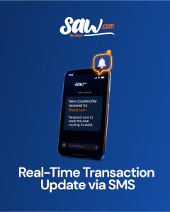 Saw.com SMS update feature