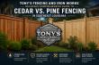 Tony's Fencing and Iron Works Releases Comprehensive Guide to Cedar vs. Pine Fencing in Southeast Louisiana