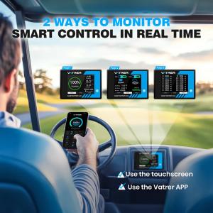 Vatrer Helps Golf Cart Owners Go Farther With 48V Lithium Battery Conversion Kits 15 Real-time Remote Monitoring is Available Via the LCD Display and the Vatrer App