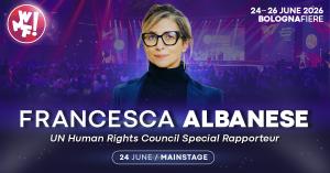 Francesca Albanese, giurista, esperta di diritto internazionale e Relatrice Speciale delle Nazioni Unite sui diritti umani nei Territori Palestinesi Occupati dal 1967, sarà ospite d’eccezione del WMF – We Make Future 2026, la Fiera Internazionale e Festival sull’Innovazione: AI, Tech e Digital, in programma dal 24 al 26 giugno a BolognaFiereSul Mainstage della manifestazione, Albanese porterà il proprio contributo sul ruolo del diritto internazionale, della giustizia e della responsabilità globale in un tempo attraversato da crisi geopolitiche, conflitti, disuguaglianze e profonde trasformazioni tecnologiche Francesca Albanese al WMF2026