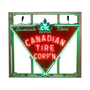 Cliff Love Collection Leads Landmark Petroliana & Advertising Sales at Miller & Miller, June 13–14 10 Canadian Tire Neon Sign