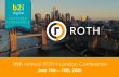 B2i Digital Joins 16th Annual ROTH London Conference as Marketing Partner