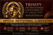 Trinity International University of Ambassadors Issues Official Institutional Clarification Regarding Identity Confusion
