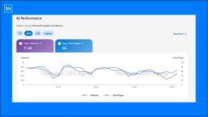 An image showing monthly AI citations according to Bing webmaster tools