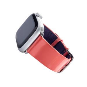 Liquid in Coral Luxury Apple Watch Band Loop pose