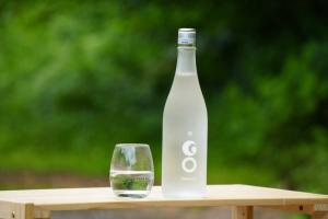 Frosted glass bottle of GO TERRACE Junmai Daiginjo sake by TSUNAN SAKE BREWERY, showing the GO logo and TERRACE wordmark.