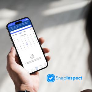 Enterprise property inspection software scheduling interface showing vendor and contractor assignment for commercial maintenance operations