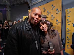 Movie Reviews and More host Brian Sebastian and Melissa Rivers with RADIANT by Sofia Milos' Fountain of Youth cream at the 20th Annual Los Angeles Jewish Film Festival Opening Night Gala, Saban Theatre, Beverly Hills. Photo by ©MovieReviewsAndMore.
