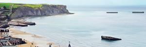 D-Day landing beaches in Normandy