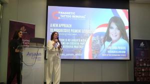On 22 May 2026, Linda Line Paradis — researcher, inventor, and worldwide patent holder of Magnetic Tattoo Removal — delivered a featured presentation at the 2nd Dermatology, Skin Care & Beauty Conference, held at Arjaan by Rotana, Dubai Media City Linda Paradis Takes the Stage at Dubai Dermatology Conference 2026