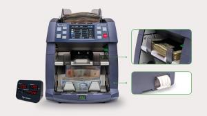 AccuBANKER AB8000 CashGrader dual pocket sorting system and integrated thermal printer for automated bill counting and audit reporting