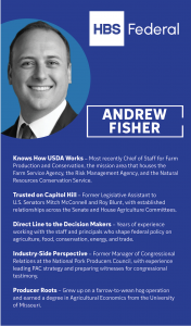 Andrew Fisher HBS Federal lobbying team