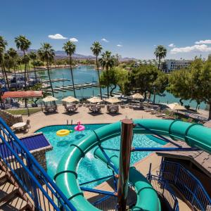 Waterslide at upper pool