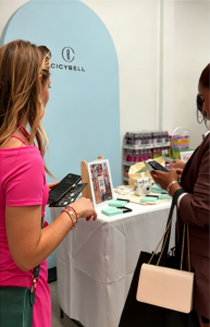 Influencers engaging at Cicybell exhibition in Miami