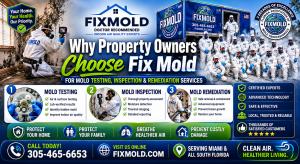 Fix Mold truck and certified team providing trusted mold testing and mold removal services