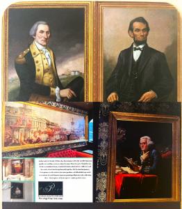 Prestige Fine Art Portraits of George Washington and Abe Lincoln / Ben Franklin