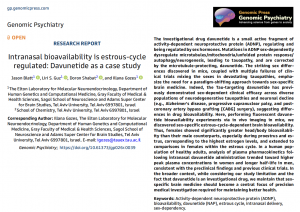 Intranasal bioavailability is estrous-cycle regulated: Davunetide as a case study