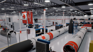 NordSpace – Rocket Factory 1 (RF-1) – Interior Render of Tundra Vehicle Production Line