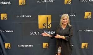 Carol Register at Secret Knock, the exclusive invitation-only networking event.
