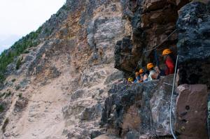 Kicking Horse Mountain Resort Via Ferrata Harnessed Mountain Climbing