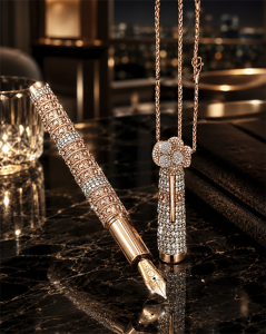 Anita Mai Tan Unveils “The Silver Road of Love”: A US$1 The Silver Road of Love by Anita Mai Tan, a US$1.3 million diamond-set writing instrument and pendant crafted in 18K rose gold to support youth from low-income families.