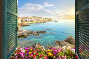 View of a Spanish coastal town