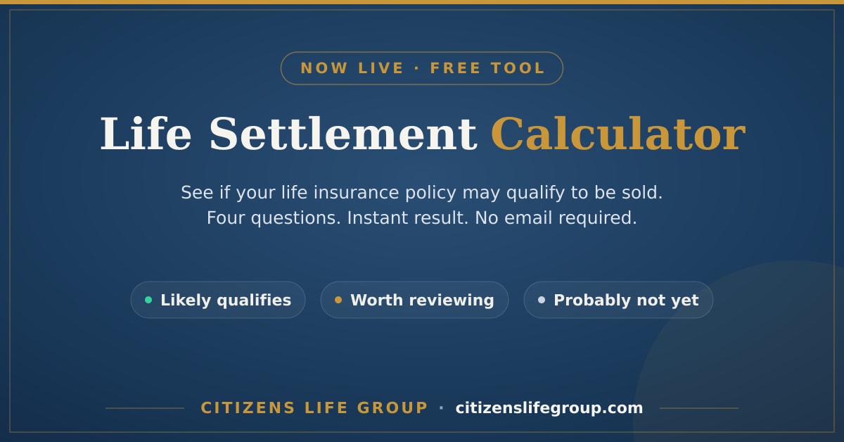 Citizens Life Group Launches Free Life Settlement Calculator for Seniors