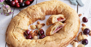 Cherry Almond Macaron Kringle