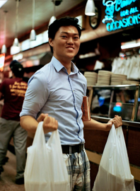 Robert Lee exemplifying food rescue