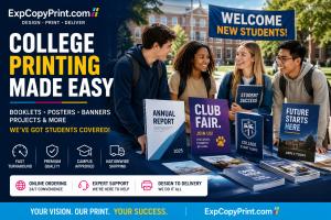 EXPCopyPrint.com print shop services featuring custom apparel, marketing materials, direct mail, and commercial printing solutions.