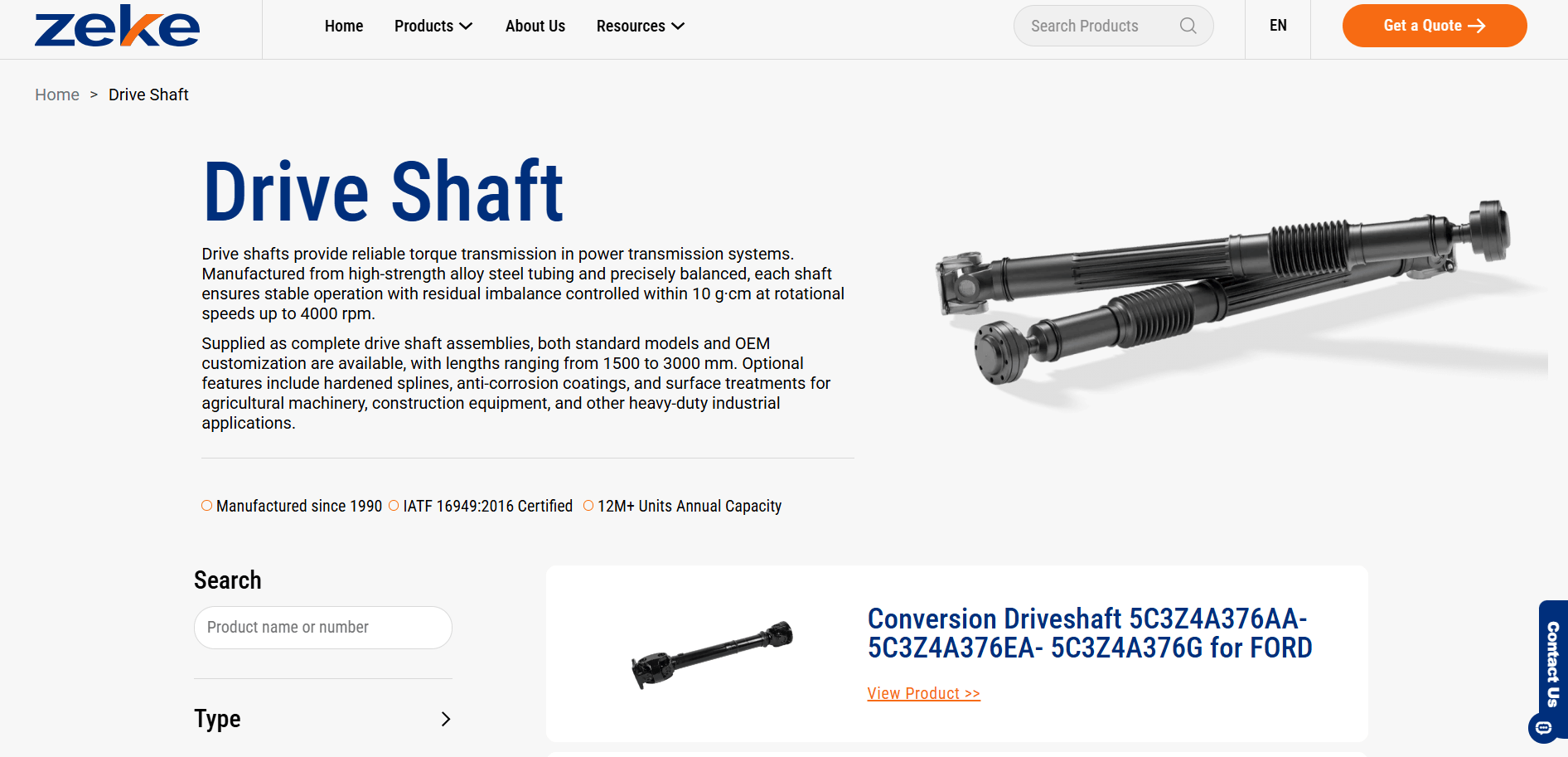 Zeke Parts Delivers High-Strength Alloy Steel Drive Shafts for Mo