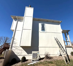 Professional exterior residential painting project by Elite77 Painters, utilizing durable coatings for Kansas City homes.